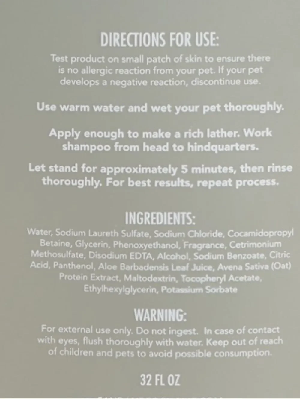 Sand + Paws Oatmeal and Aloe Pet Shampoo and Conditioner 32 oz